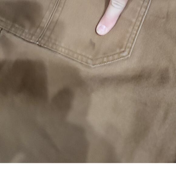 Duluth Trading Co Pants Mens Tan Canvas Fleece Lined Cargo Workwear 44X30 - Picture 5 of 5